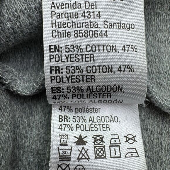 DC Thermal Long Sleeve Gray Shirt Size Men’s Large Logo - Picture 9 of 10